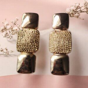 Earrings  Geometric  gold tone
